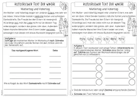 Vorschau - Arbeitsblätter - Klitzekleiner Text Frühling ie oder i - Seite 1