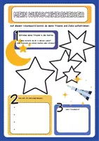 Vorschau - Arbeitsblätter - Wunschwegweiser, Visionboard für Kinder, Fach Glück - Seite 1