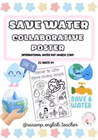Vista previa - Manualidades / Dibujos para colorear - SAVE WATER COLLABORATIVE POSTER (INTERNATIONAL WATER DAY MARCH 22ND) - Portada