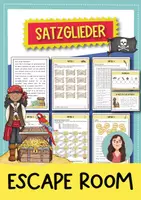 Vorschau - Arbeitsblätter - Satzglieder Escape Room (Deutsch) - Deckblatt