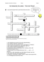 Vorschau - Arbeitsblätter - Kreuzworträtsel Kennzeichen des Lebendigen - Seite 1