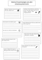 Vorschau - Arbeitsblätter - Meine Erwartungen an den Chemieunterricht - Deckblatt