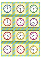 anteprima - Flashcard - Telling the Time Matching Pairs Game / Gioco di memoria (inglese) - Pagina 3