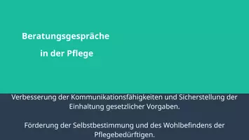 Vorschau - Präsentationen/Tafelbilder - Beratungsgespräche in der Pflege - Deckblatt