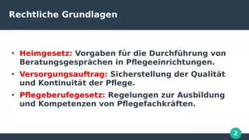 Vorschau - Präsentationen/Tafelbilder - Beratungsgespräche in der Pflege - Seite 2