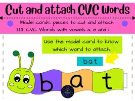 Vista previa - Hojas de trabajo - CVC Words | practice, game | English, Inglés - Portada