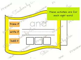 Vista previa - Hojas de trabajo - Sight words | English - Inglés - página 2