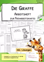 Vorschau - Arbeitsblätter - Giraffe - Arbeitsheft - Freiarbeit - Deckblatt
