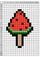 Vorschau - Mal- und Bastelvorlagen - Pixelkunst gratis Testversion, Kunst Grundschule - Seite 3