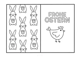 Vorschau - Arbeitsblätter - Frohe Ostern Doodle Karten zum Ausmalen & Basteln im Frühling - Seite 3