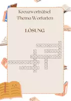 Vorschau - Arbeitsblätter - Kreuzworträtsel Thema Wortarten - Deckblatt