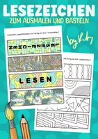 Vorschau - Arbeitsblätter - Lesezeichen zum Ausmalen und Ausschneiden - Deckblatt