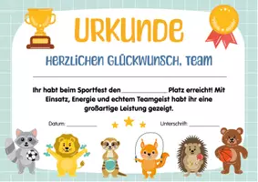 Vorschau - Poster - Sport Urkunde für Kinder. Team-Urkunde für Kinder. Sport-Urkunde für ein Team. Urkunde Sportfest, Sporttag. Sport-Urkunde für Mannschaften. Auszeichnung für Kinder. - Seite 3