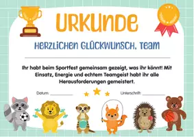 Vorschau - Poster - Sport Urkunde für Kinder. Team-Urkunde für Kinder. Sport-Urkunde für ein Team. Urkunde Sportfest, Sporttag. Sport-Urkunde für Mannschaften. Auszeichnung für Kinder. - Seite 2