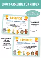 Vorschau - Poster - Sport Urkunde für Kinder. Team-Urkunde für Kinder. Sport-Urkunde für ein Team. Urkunde Sportfest, Sporttag. Sport-Urkunde für Mannschaften. Auszeichnung für Kinder. - Deckblatt