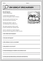 Vorschau - Arbeitsblätter - Gedichte Klasse 5/6: Die drei Spatzen - Seite 2