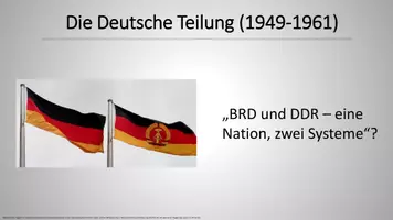 Vorschau - Präsentationen/Tafelbilder - Geschichte-Präsentation: Deutsche Teilung (BRD und DDR) - Deckblatt