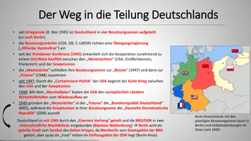 Vorschau - Präsentationen/Tafelbilder - Geschichte-Präsentation: Deutsche Teilung (BRD und DDR) - Seite 1