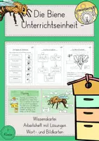 Vorschau - Stundenentwürfe - Biene Unterrichtseinheit Arbeitsheft Wissenskartei Tafelmaterial - Deckblatt