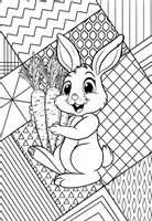 Vorschau - Mal- und Bastelvorlagen - Pop-Art Ausmalbilder Osterhasen - Seite 3