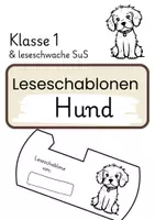 Vorschau - Fördermaterial/Inklusion - Leseschablone Hund - Deckblatt