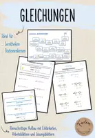 Vorschau - Unterrichtsreihen - Gleichungen: Lernleiter - Deckblatt