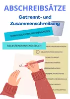 Vorschau - Fördermaterial/Inklusion - cover Sätze Getrennt- und Zusammenschreibung - Deckblatt