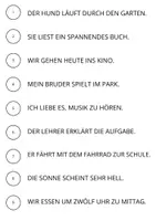 Vorschau - Fördermaterial/Inklusion - Sätze Getrennt- und Zusammenschreibung - Seite 1