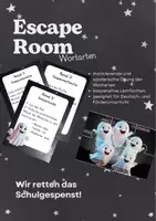 Vorschau - Stundenentwürfe - Wir retten das Schulgespenst! - Escape Room (Wortarten) - Deckblatt