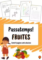 Vista previa - Unidades / Secuencias / Situaciones de Aprendizaje - Sopes de lletres i mots encreuats - Vocabulari fruites en català - Portada