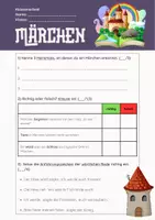 Vorschau - Klassenarbeiten - Klassenarbeit zum Thema Märchen - Deckblatt