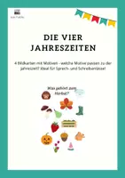 Vorschau - Bildkarten - Die vier Jahreszeiten - Bildkarten zu den Jahreszeiten - Deckblatt