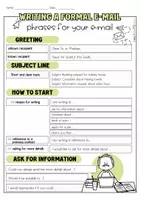 Vorschau - Merkblätter - Formal email | Phrases | Merkblätter | Writing an e-mail - Seite 1