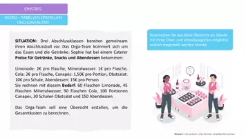 Vorschau - Arbeitsblätter - Komplette Unterrichtsstunde: Tabellen gestalten in Word - Seite 2
