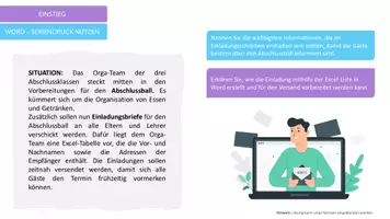 Vorschau - Arbeitsblätter - Komplette Unterrichtsstunde: Seriendruck nutzen in Word - Seite 2