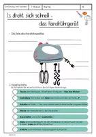 Vorschau - Arbeitsblätter - Handrührgerät - Ernährung und Soziales ES - Deckblatt