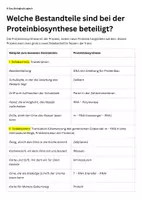 Vorschau - Stundenentwürfe - Proteinbiosynthese mit Vergleichen und Einsetzideen 👩🏫🪴💪💡 - Seite 1