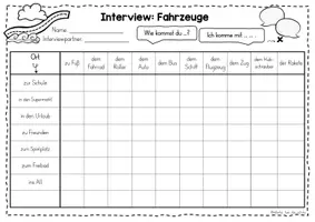 Vorschau - Arbeitsblätter - Interview Fahrzeuge (DaF/DaZ) - Seite 2