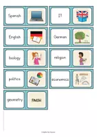 anteprima - Flashcard - School Subjects Domino Game // Gioco del domino (inglese) - Pagina 2