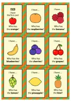 anteprima - Flashcard - Food: I have... Who has...?; Game (English) / Cibo: Io ho... Chi ha...?; Gioco (Inglese) - Pagina 2