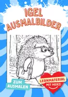 Vorschau - Arbeitsblätter - Igel Ausmalbilder wandern Kunst Kunstidee zum Ausmalen - Deckblatt