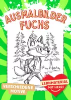 Vorschau - Arbeitsblätter - Kunst Fuchs Ausmalbilder wandern Kunstidee zum Ausmalen - Deckblatt