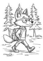 Vorschau - Arbeitsblätter - Kunst Fuchs Ausmalbilder wandern Kunstidee zum Ausmalen - Seite 2
