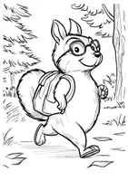 Vorschau - Arbeitsblätter - Kunst Eichhörnchen Ausmalbilder wandern Kunstidee zum Ausmalen - Seite 2