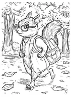 Vorschau - Arbeitsblätter - Kunst Eichhörnchen Ausmalbilder wandern Kunstidee zum Ausmalen - Seite 3