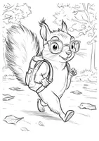 Vorschau - Arbeitsblätter - Eichhörnchen Ausmalbilder wandern Kunst Kunstidee zum Ausmalen - Seite 2