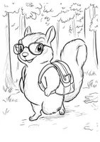 Vorschau - Arbeitsblätter - Eichhörnchen Ausmalbilder wandern Kunst Kunstidee zum Ausmalen - Seite 3