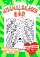 Vorschau - Arbeitsblätter - Bär Ausmalbilder Perspektive Kunst Kunstidee zum Ausmalen - Deckblatt