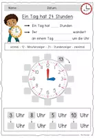 Vorschau - Arbeitsblätter - Uhrzeiten / Arbeitsblätter - Seite 1