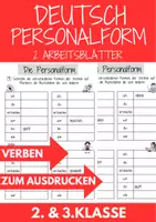 Vorschau - Arbeitsblätter - Deutsch Verben Personalform 2 Klasse DaZ Sommer DaZ Grundschule Arbeitsblatt - Deckblatt